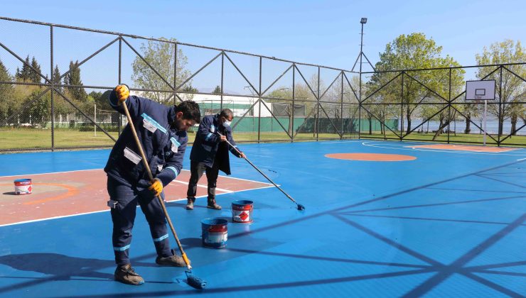 Büyükşehir, basketbol sahalarını yeniliyor