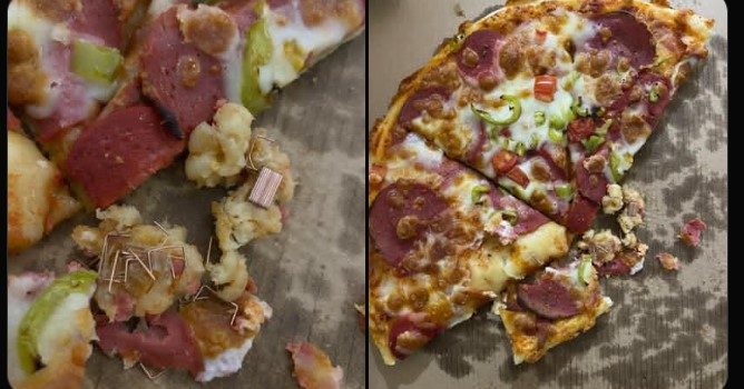 Kartepe’de Skandal: Sipariş Edilen Pizzanın İçinden Zımba Telleri Çıktı!