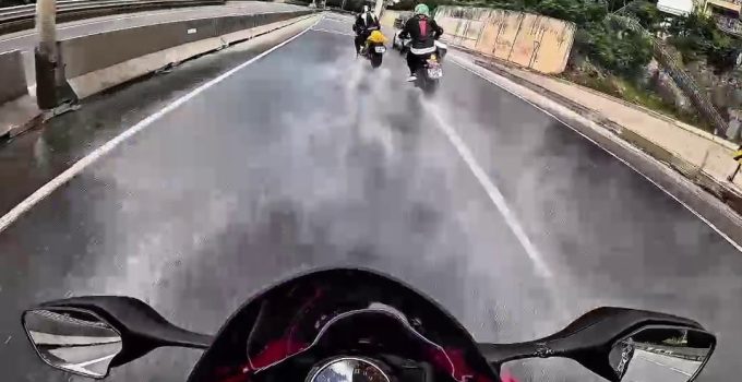 3 motorcunun yaralandığı kazanın yeni görüntüleri ortaya çıktı