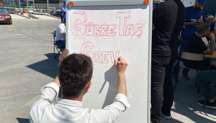 Gübretaş işçileri greve başladı