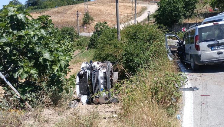 Karamürsel’de otomobili devrildi: 2 yaralı