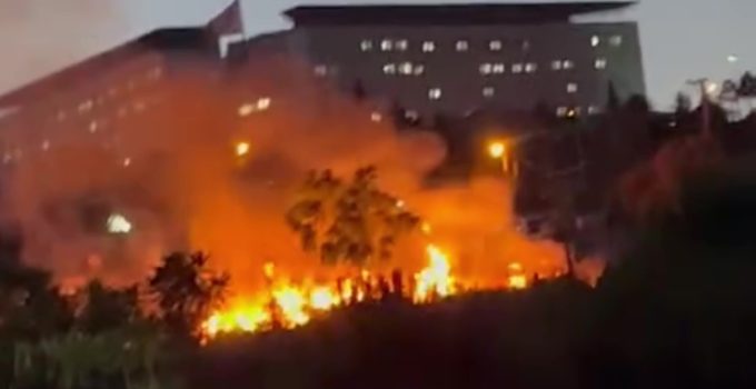 Darıca Millet Bahçesi’nde çıkan yangın söndürüldü