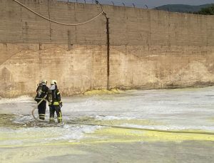 Körfez’de Kükürt Deposunda Korkutan Yangın
