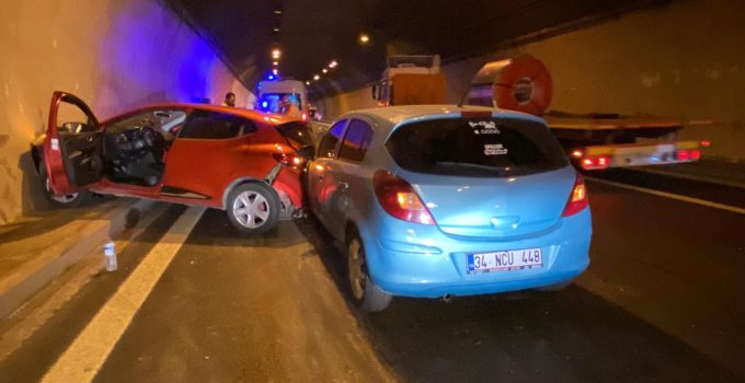Gültepe Tüneli’nde zincirleme kaza: 5 yaralı