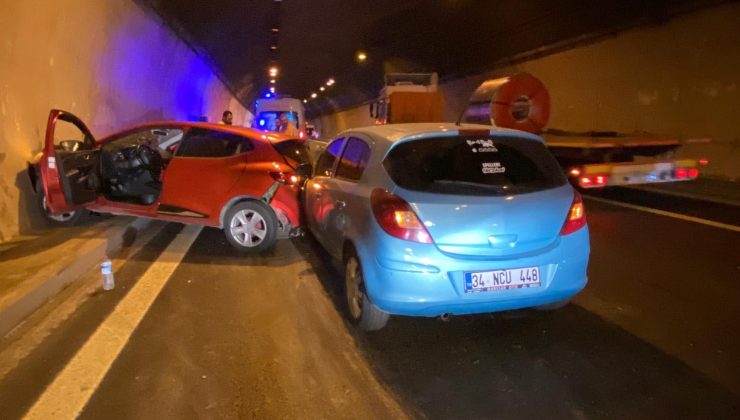 Gültepe Tüneli’nde zincirleme kaza: 5 yaralı