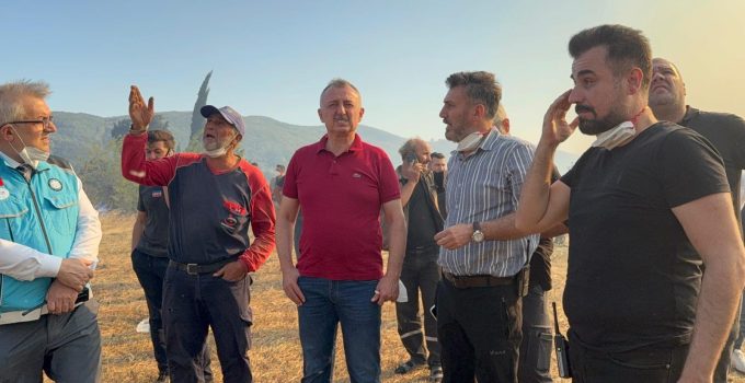 Başkan Büyükakın yangın bölgesinde